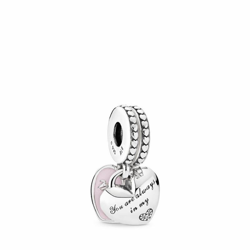 Pandora Australia Mother & Daughter Hearts Dangle Charm - Sterling Silver | RKPNMF913